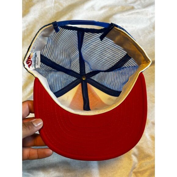 NY Giants New York Vintage AJD Lucky Stripes Super Bowl XXI 21 Snap Trucker Hat - Picture 5 of 5